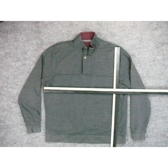 Orvis Mens XL Gray Quarter Snap Pullover Sweatshirt Fly Fishing Lined‎ Collar - Picture 6 of 9